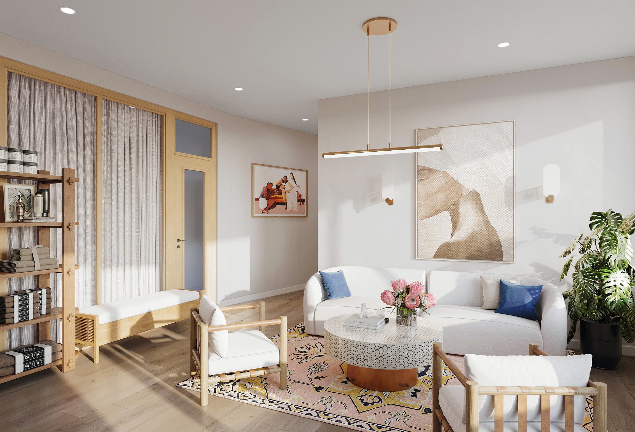 Next Ov Skin waiting room with natural light, plants, and warm furnishings