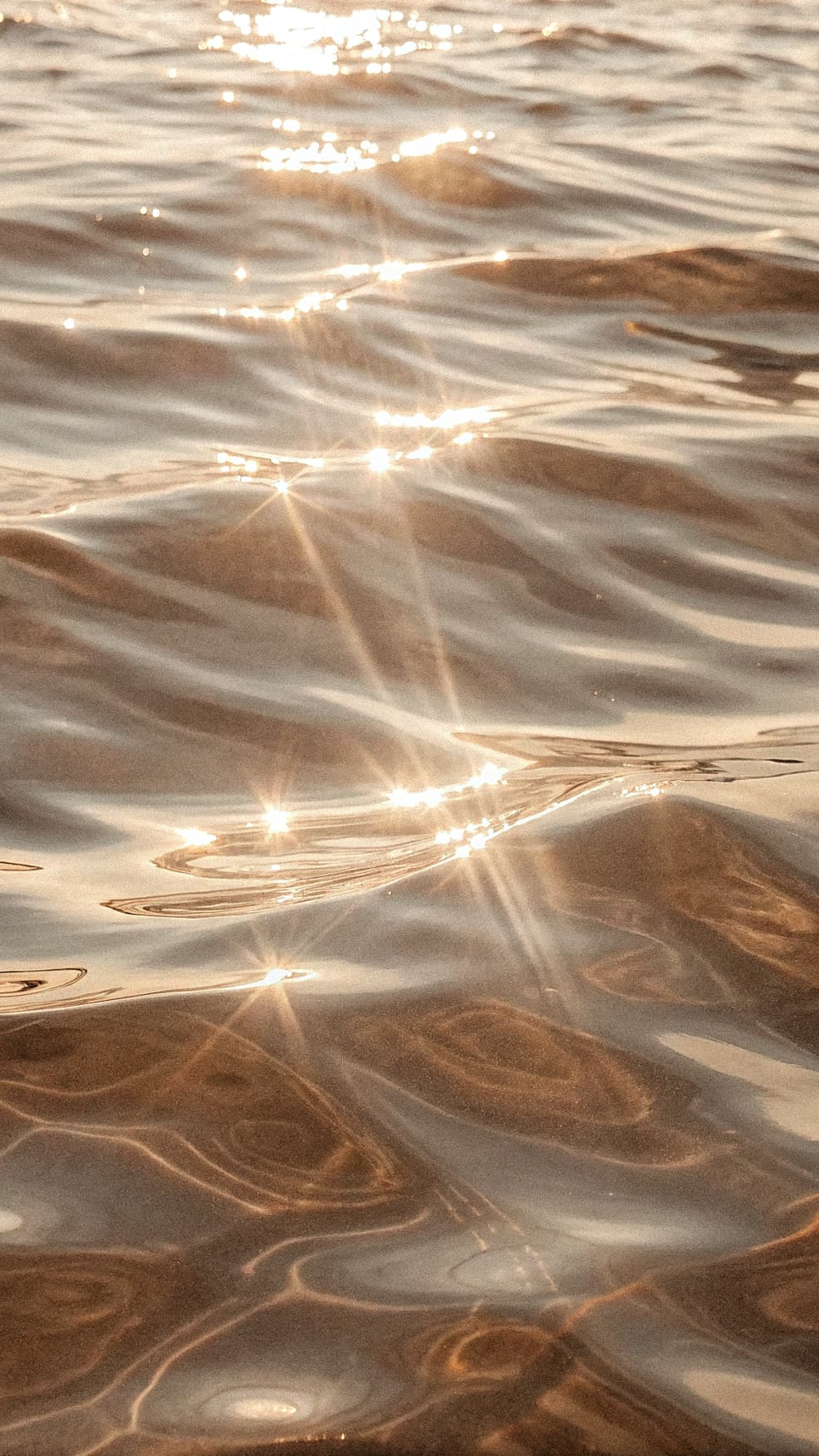 Golden light on water reflecting calm and renewal